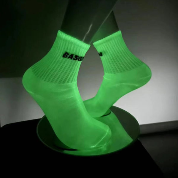 Fluorescence Luminous Crew Sock