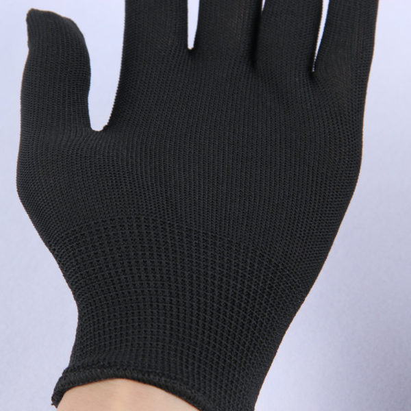 Black Nylon Protective Gloves