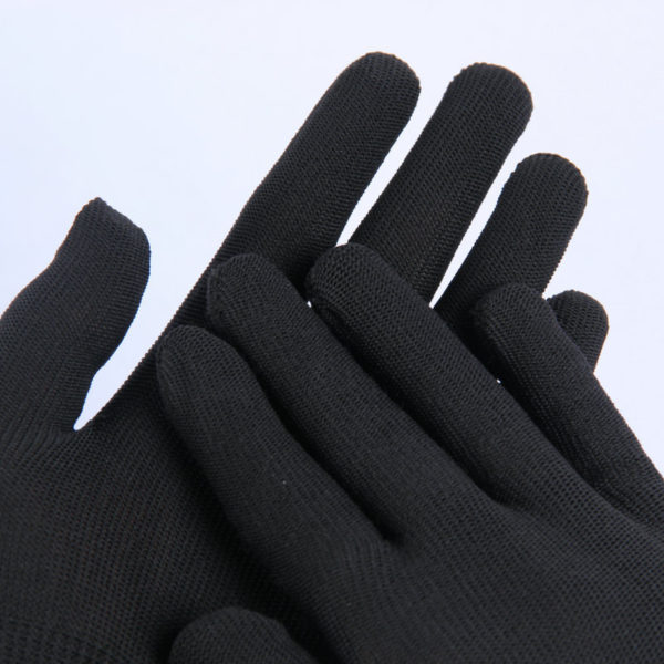 Black Nylon Protective Gloves