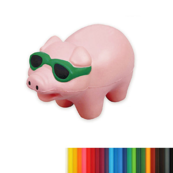 Pig with Sunglasses Shaped Stress Reliever