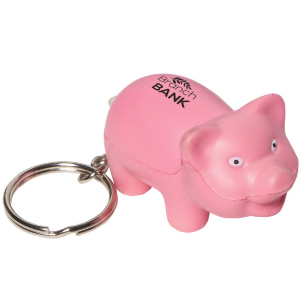 PU Pig Stress Reliever Key Chain