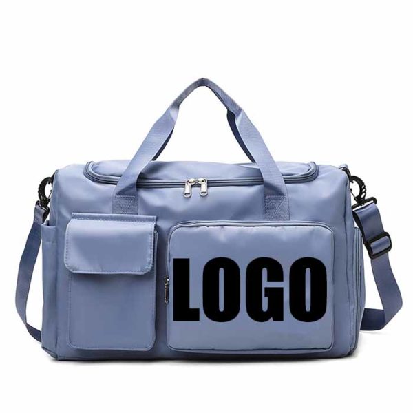 Multi Pockets Nylon Duffle Bag With Shoes Compartment