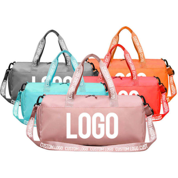 Multi-colored Polyester Sport Bag With Custom Strap