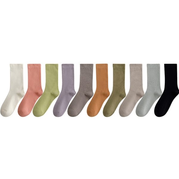 Pure Color Single-Side Socks