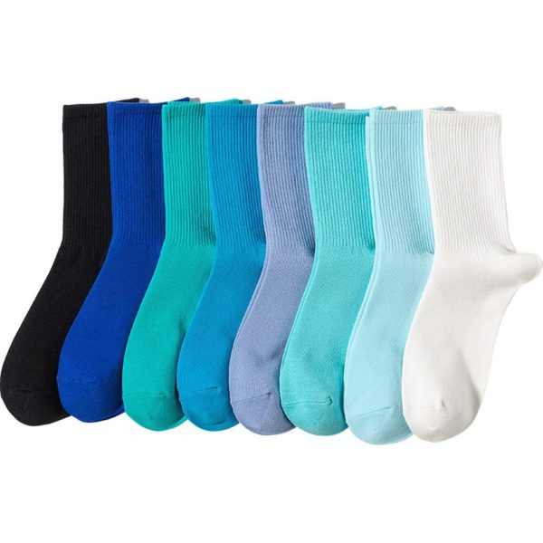 Multi-colored Pure Color Single-Side Socks