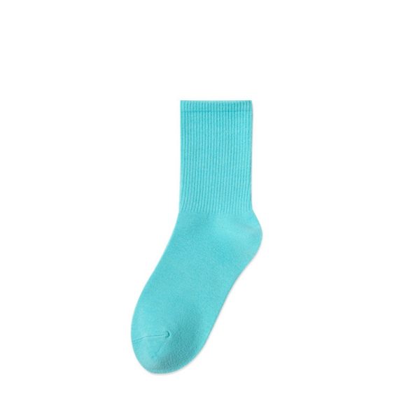 Multi-colored Pure Color Single-Side Socks