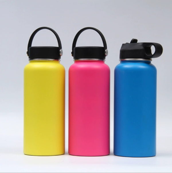 Plastic Spray Stainless Steel Insulated Water Bottle