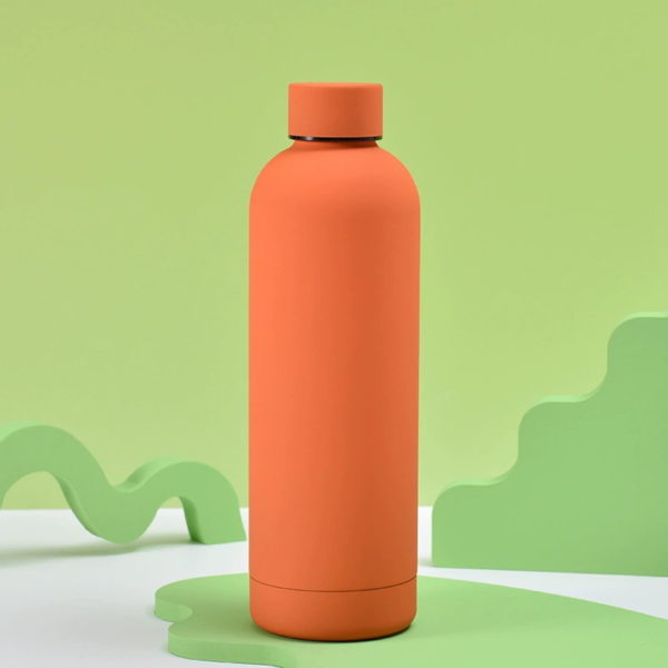 12oz Stainless Steel Thermos Bottle with Rubber Paint