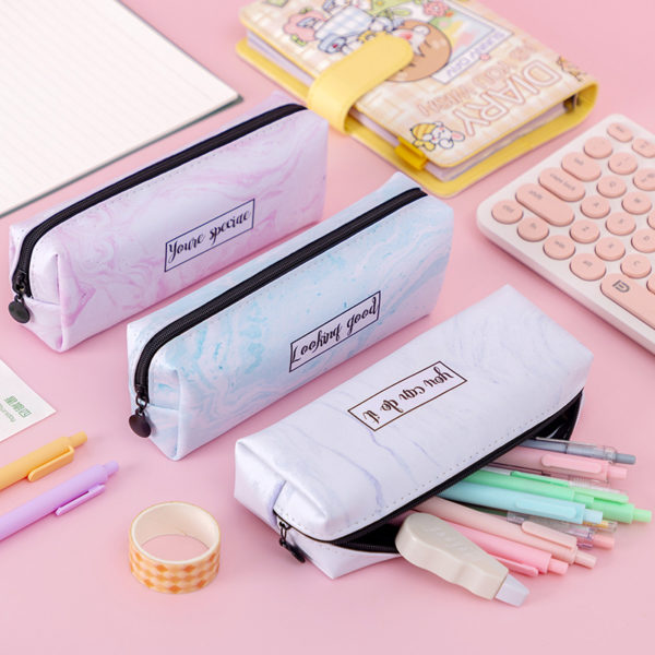 PU Waterproof Stationery Bag Pen Bag Logo