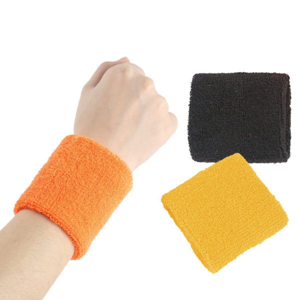 Custom Heavyweight Cotton Sport Wristband with Knitted Logo