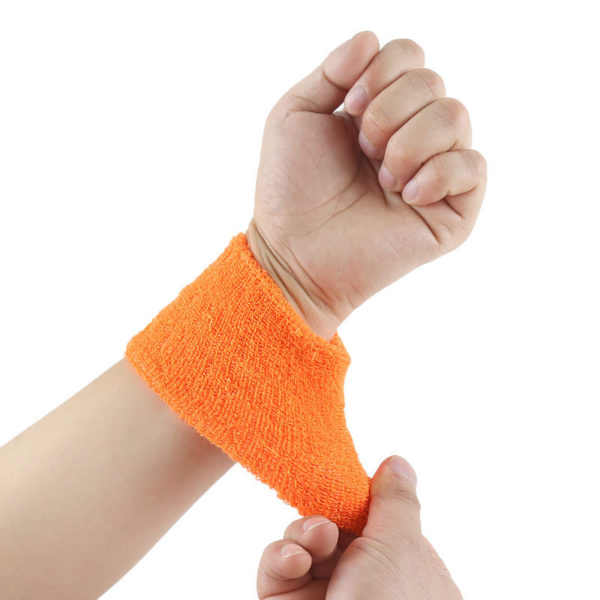 Custom Heavyweight Cotton Sport Wristband with Knitted Logo