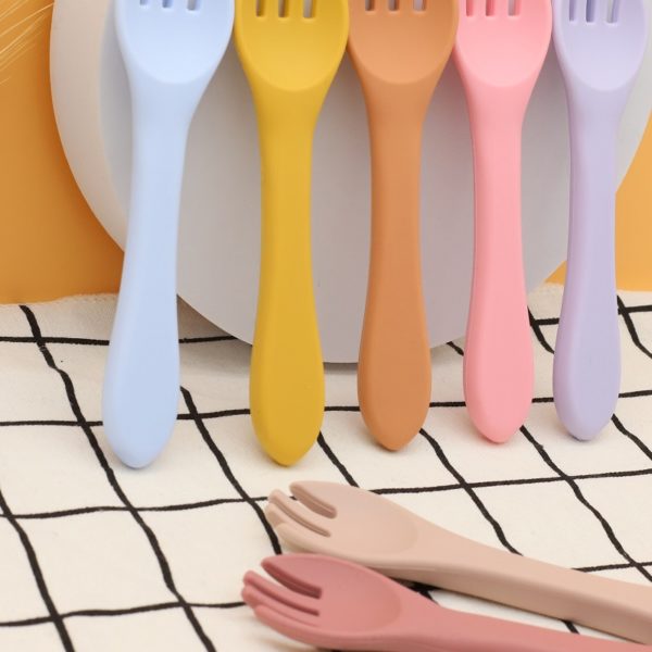 Food Grade Full Silicone Fork And Spoon Set