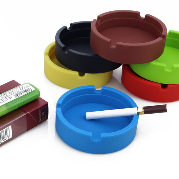 Round Soft Silicone Anti-scald Ashtray