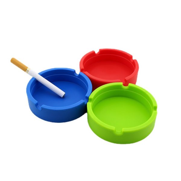 Round Soft Silicone Anti-scald Ashtray