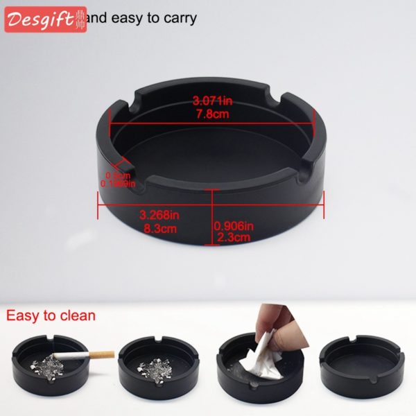 Round Soft Silicone Anti-scald Ashtray