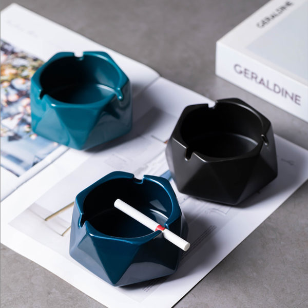 Simple Polygonal Ceramic Ashtray