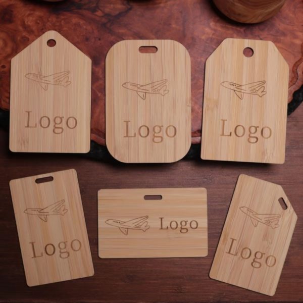 Wooden Laser Engraved Luggage Tag