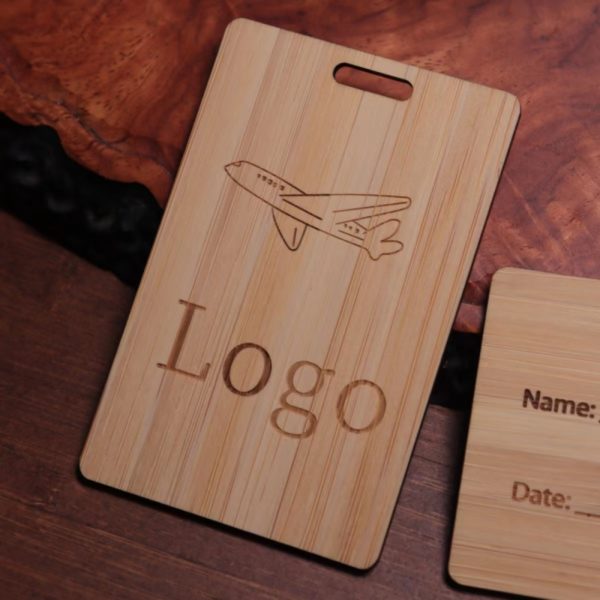 Wooden Laser Engraved Luggage Tag