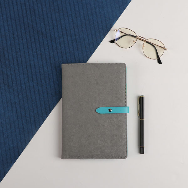 Business Notebook with Buckle Color Blocking A5