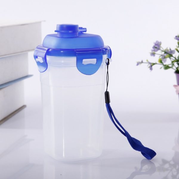 Quadrilateral Transparent Graduated Water Bottle 20OZ