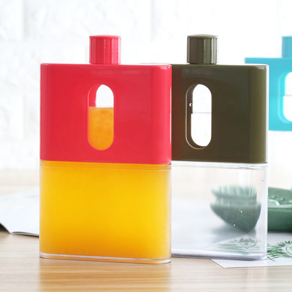 Portable Square Flat Sports Bottle 18OZ