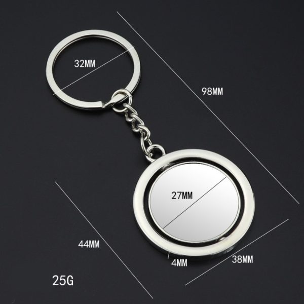 Metal Rotary Keychain Heat Transfer