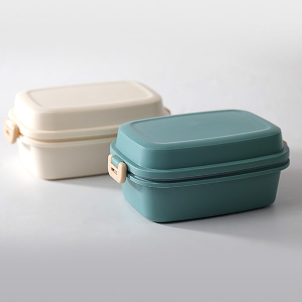 Double Frosted Lunch Box with Cutlery