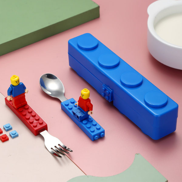 Elemental Building Blocks Lunch Box with Cutlery