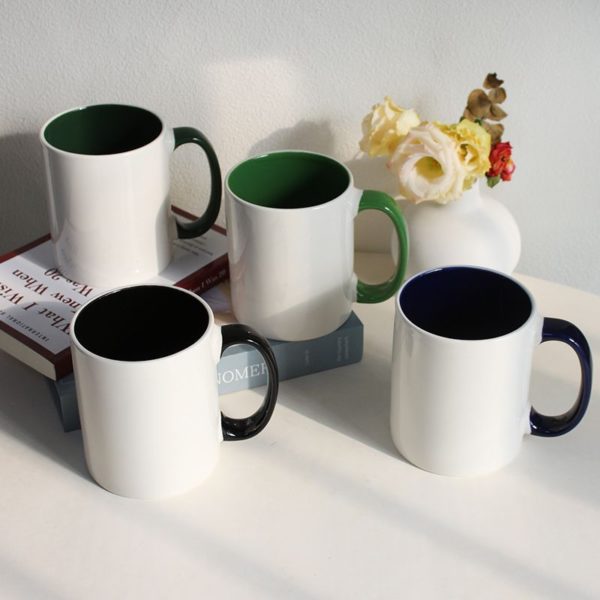 Large Capacity Heat Transfer Ceramic Mug 15oz