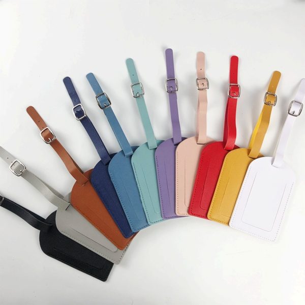 Thickened PU Leather Luggage Tag Horizontal & Vertical Flap