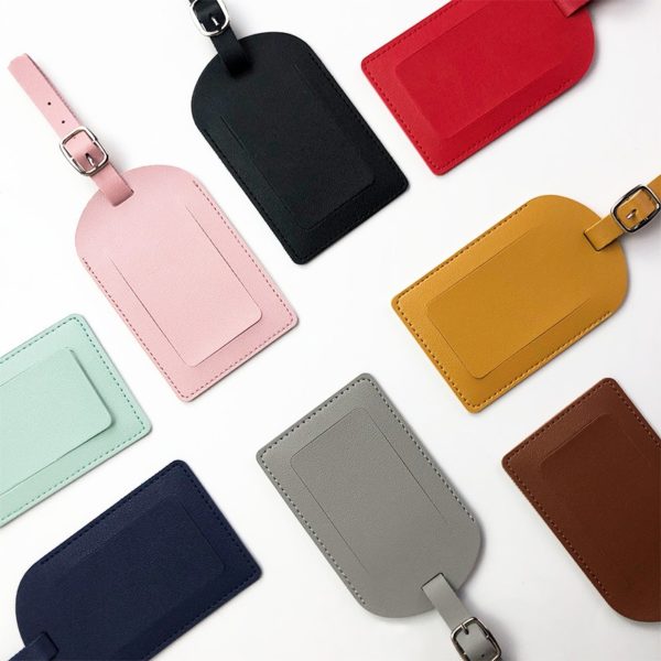 Thickened PU Leather Luggage Tag Horizontal & Vertical Flap