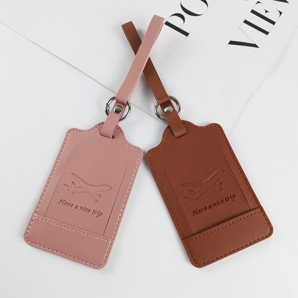 Customisable PU Leather Luggage Consignment Tag