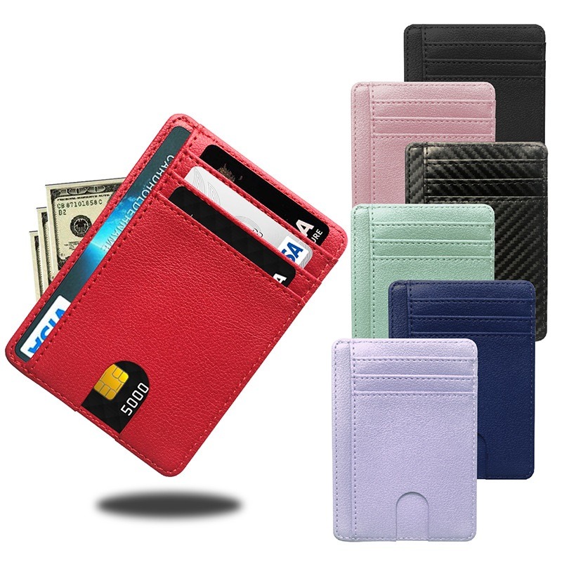 Multi-card Portable PU Anti-magnetic RFID Card Holder