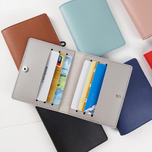 Thickened PU Leather ID Card Case With Multiple Card Slots