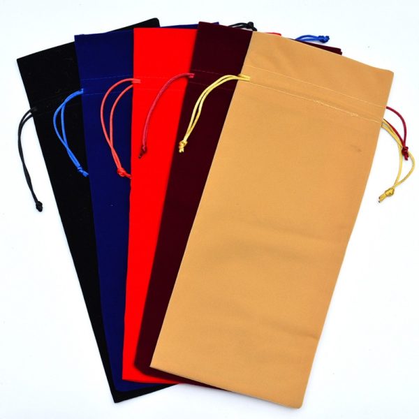 Drawstring Style Velvet Bottle Sleeve