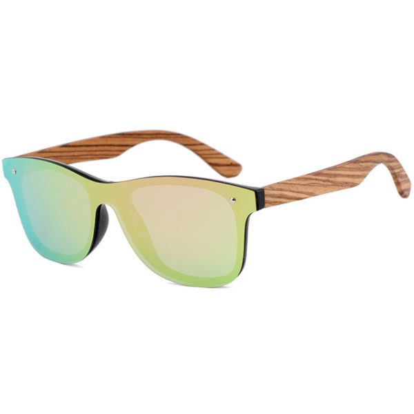 Rimless Sunglasses with Bamboo Arms