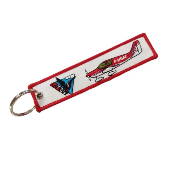 Embroidered Flight Keychain Embroidery Key Tag Woven Keyring