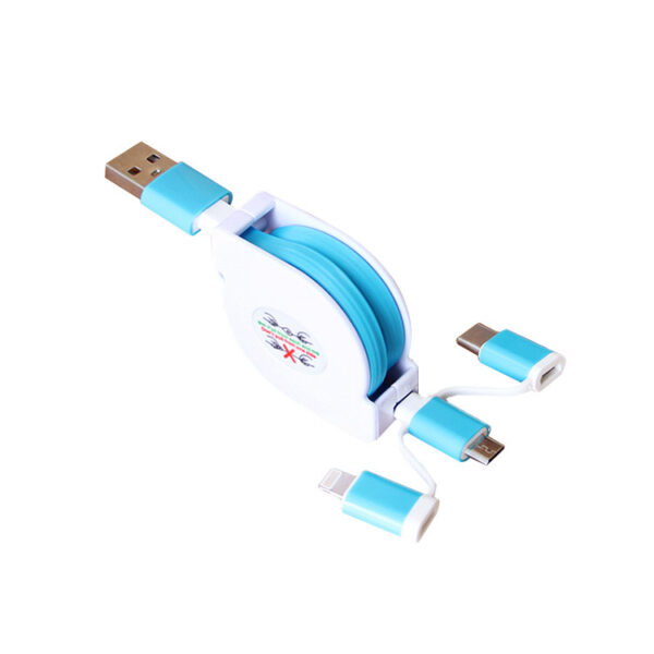 Mini Retractable 3-in-1 Multi-Function USB Charging Cable - Image 3