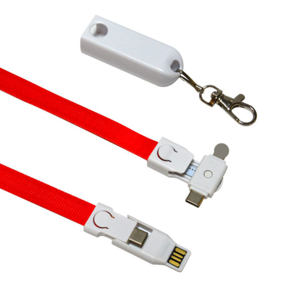 3-in-1 Lanyard Cell Phone Charging Cable - Image 2