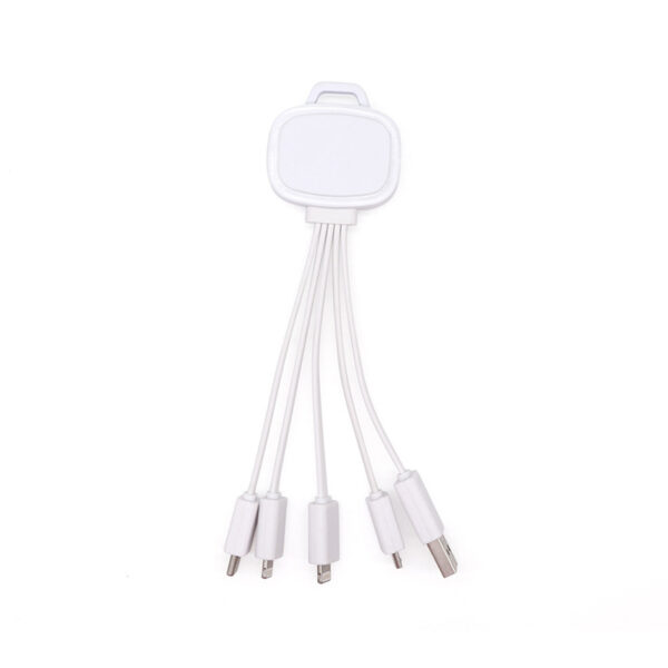 Luminous LED 5-in-1 Charging Cable Keychain - Image 3