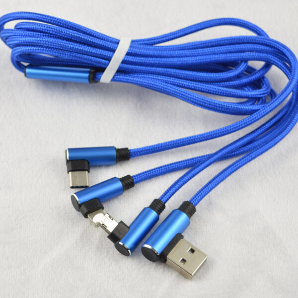 90 Degree Right Angle 3-in-1 Charging Cable - Image 7