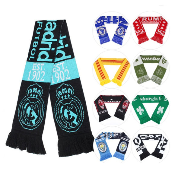 Acrylic Winter Soccer / Football Stadium Scarf