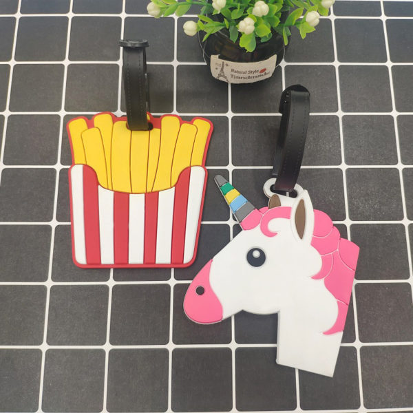 Soft PVC Custom Travel Suitecase Label Luggage Tag Card Holder