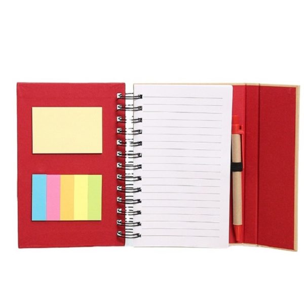 Eco Magnetic Notebook w/Sticky Notes and Flags & Pen