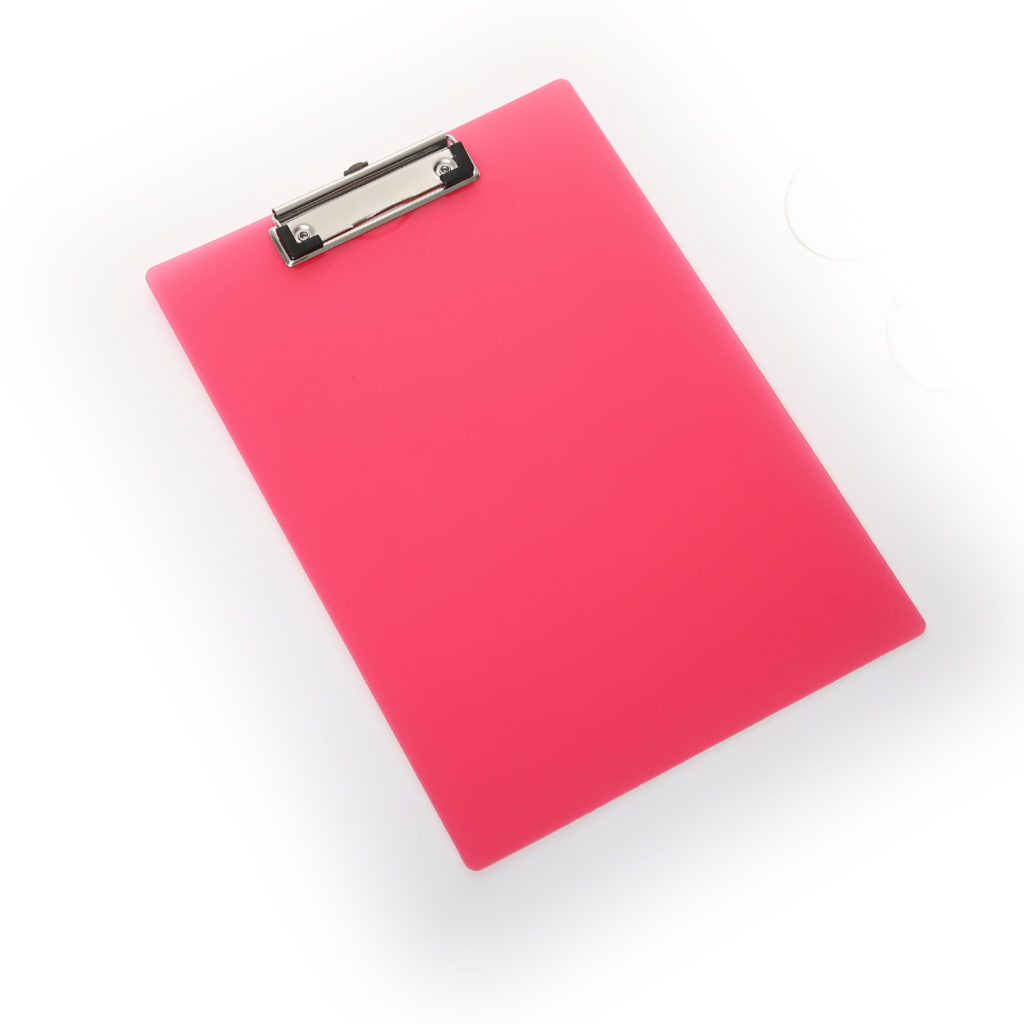 Custom Multi-color Transparent Menu & Letter A4-Clipboard