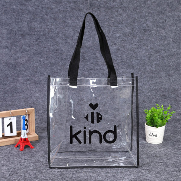 Clear Tote Bag With Polyester Handles