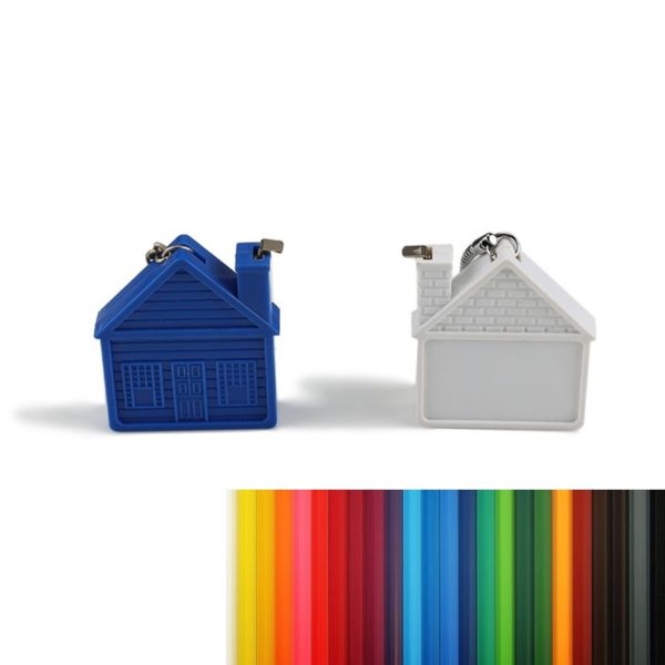 House Shaped Mini Tape Measurer Keychain