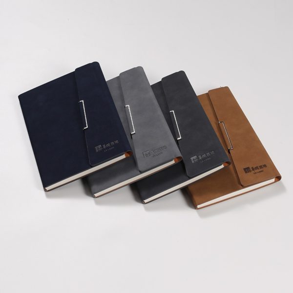 Discolouring PU Leather Tri-fold A5 Notebook