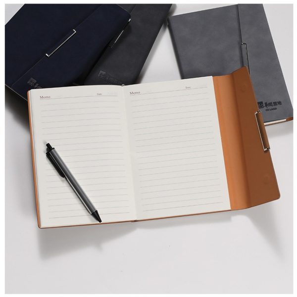 Discolouring PU Leather Tri-fold A5 Notebook