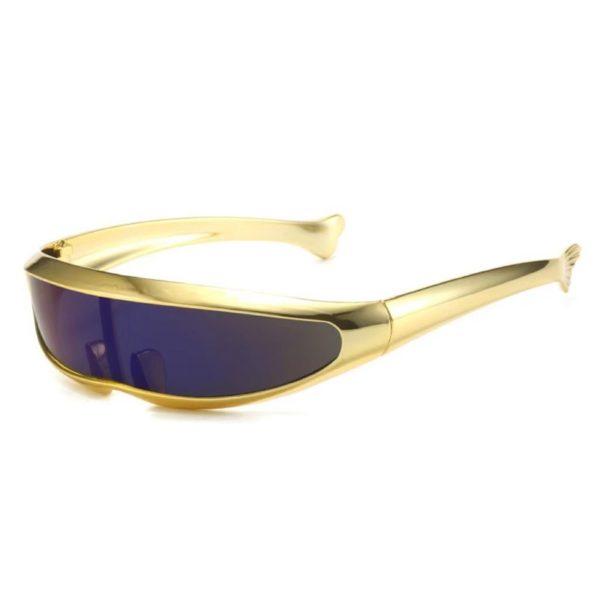 Laser Logo Plated Dolphin Sunglasses